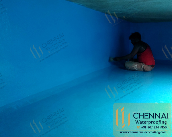 Water Tank Waterproofing - Epoxy Oilbase Water Tank Waterproofing, Ell Kay Yes Kalyana Mandapam, Peravallur