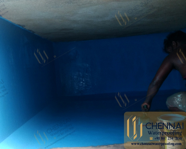 Water Tank Waterproofing - Epoxy Oilbase Water Tank Waterproofing, Ell Kay Yes Kalyana Mandapam, Peravallur